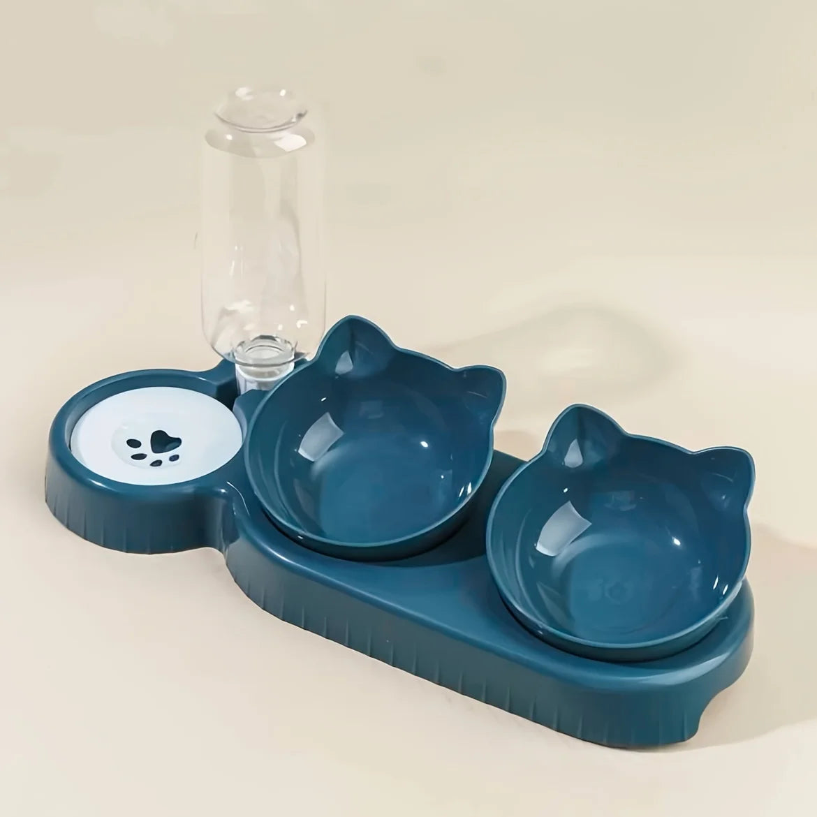 3 In 1 Ear Design Pet Bowls With Water Feeder With Gravity Water Bottle For Neck Protection