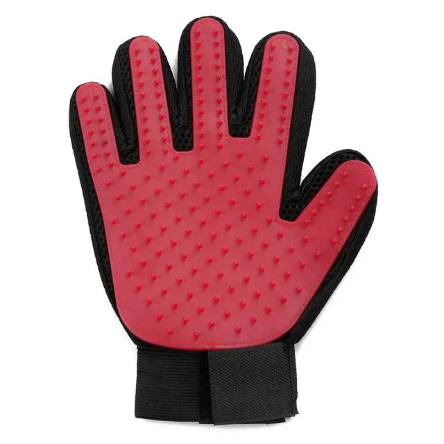 Silicone Pet Grooming Gloves - Hair Removal & Bathing