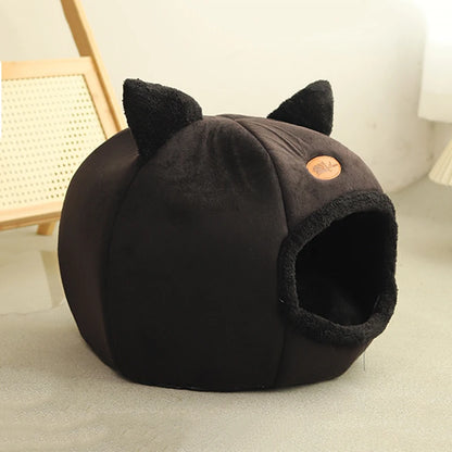 Winter Cat Bed & Small Dog House - Cozy Pet Cave