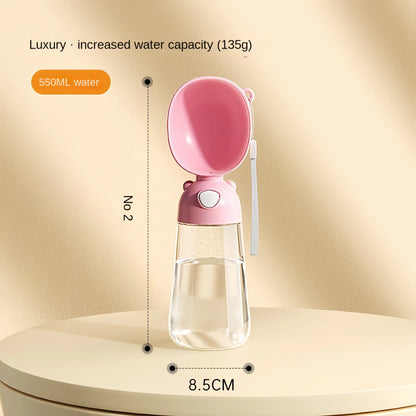 Portable outdoor Pet Water Bottle With Food Dispenser