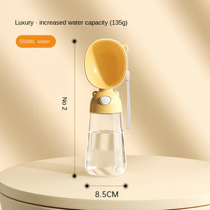 Portable outdoor Pet Water Bottle With Food Dispenser